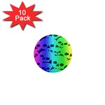 Rainbow Skull Collection 1  Mini Magnet (10 pack) 