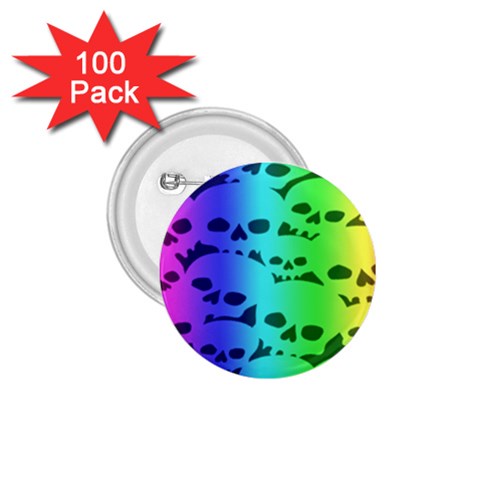 Rainbow Skull Collection 1.75  Button (100 pack)  from ArtsNow.com Front