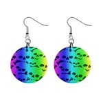 Rainbow Skull Collection 1  Button Earrings