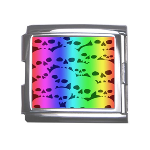 Rainbow Skull Collection Mega Link Italian Charm (18mm) from ArtsNow.com Front