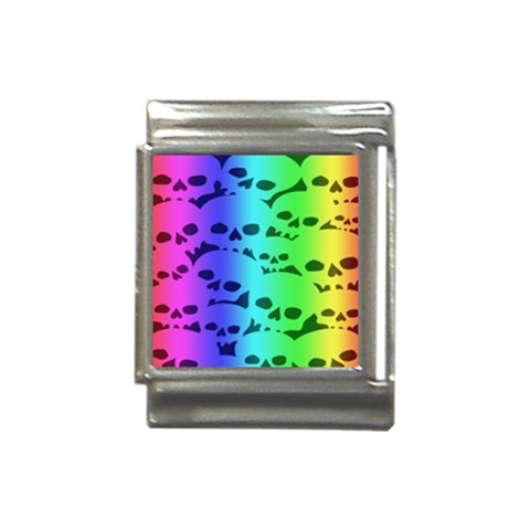 Rainbow Skull Collection Italian Charm (13mm) from ArtsNow.com Front