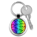 Rainbow Skull Collection Key Chain (Round)