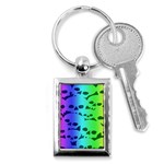 Rainbow Skull Collection Key Chain (Rectangle)