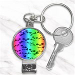 Rainbow Skull Collection Nail Clippers Key Chain