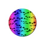 Rainbow Skull Collection Rubber Round Coaster (4 pack)