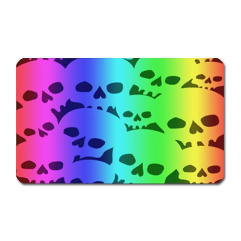 Rainbow Skull Collection Magnet (Rectangular) from ArtsNow.com Front