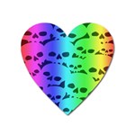 Rainbow Skull Collection Magnet (Heart)