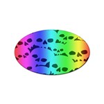 Rainbow Skull Collection Sticker Oval (10 pack)