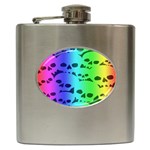 Rainbow Skull Collection Hip Flask (6 oz)