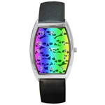 Rainbow Skull Collection Barrel Style Metal Watch