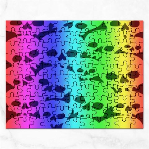 Rainbow Skull Collection Jigsaw Puzzle (Rectangular) from ArtsNow.com Front
