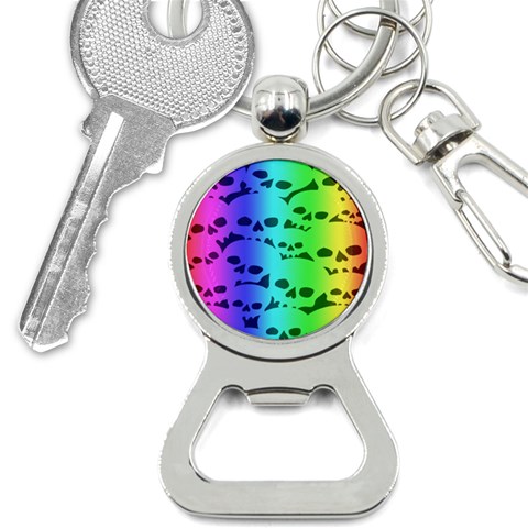 Rainbow Skull Collection Bottle Opener Key Chain from ArtsNow.com Front