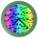 Rainbow Skull Collection Color Wall Clock