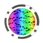 Rainbow Skull Collection Poker Chip Card Guard