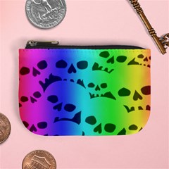 Rainbow Skull Collection Mini Coin Purse from ArtsNow.com Front