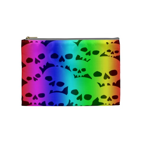 Rainbow Skull Collection Cosmetic Bag (Medium) from ArtsNow.com Front