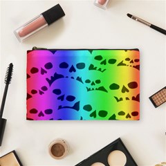 Rainbow Skull Collection Cosmetic Bag (Medium) from ArtsNow.com Front