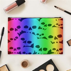 Rainbow Skull Collection Cosmetic Bag (Large) from ArtsNow.com Back