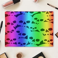 Rainbow Skull Collection Cosmetic Bag (XL) from ArtsNow.com Front