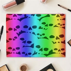 Rainbow Skull Collection Cosmetic Bag (XL) from ArtsNow.com Back