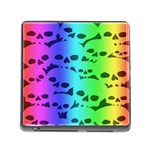 Rainbow Skull Collection Memory Card Reader with Storage (Square)