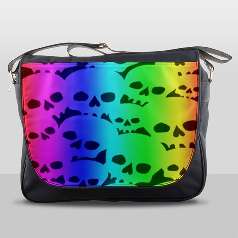 Rainbow Skull Collection Messenger Bag from ArtsNow.com Front