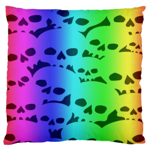 Rainbow Skull Collection Large Cushion Case (Two Sides) from ArtsNow.com Front