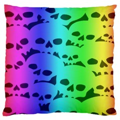 Rainbow Skull Collection Large Cushion Case (Two Sides) from ArtsNow.com Front