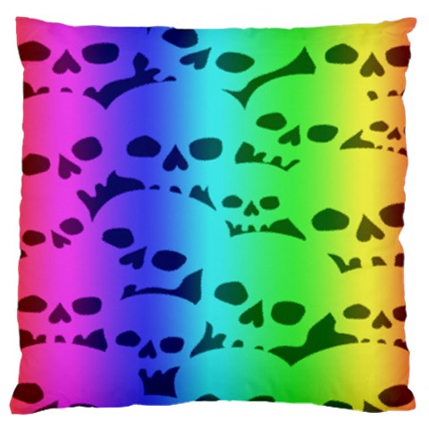 Rainbow Skull Collection Large Cushion Case (Two Sides) from ArtsNow.com Back