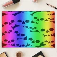 Rainbow Skull Collection Cosmetic Bag (XXL) from ArtsNow.com Back