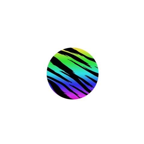 Rainbow Tiger 1  Mini Button from ArtsNow.com Front
