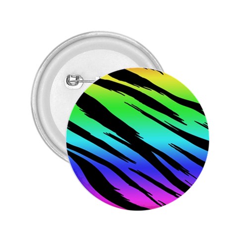 Rainbow Tiger 2.25  Button from ArtsNow.com Front