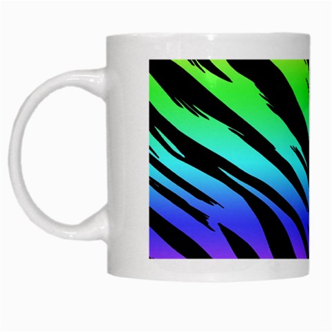 Rainbow Tiger White Mug from ArtsNow.com Left