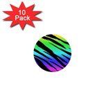 Rainbow Tiger 1  Mini Button (10 pack) 