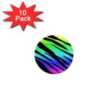 Rainbow Tiger 1  Mini Magnet (10 pack) 
