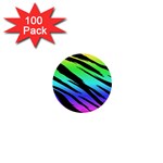 Rainbow Tiger 1  Mini Button (100 pack) 