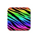 Rainbow Tiger Rubber Square Coaster (4 pack)