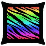 Rainbow Tiger Throw Pillow Case (Black)