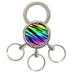 Rainbow Tiger 3-Ring Key Chain