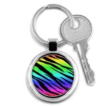 Rainbow Tiger Key Chain (Round)