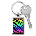 Rainbow Tiger Key Chain (Rectangle)