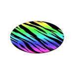 Rainbow Tiger Sticker Oval (10 pack)
