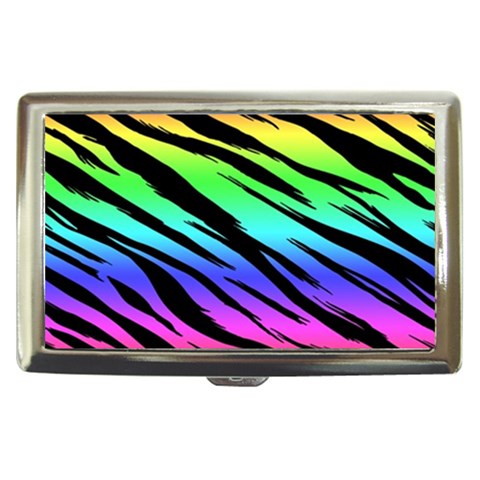 Rainbow Tiger Cigarette Money Case from ArtsNow.com Front
