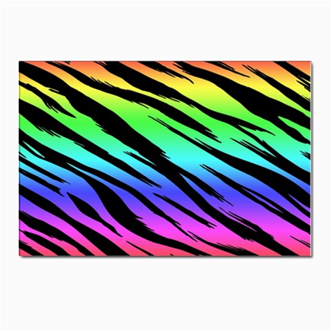 Rainbow Tiger Postcard 4 x 6  (Pkg of 10) from ArtsNow.com Front
