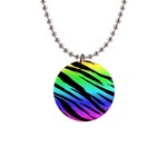Rainbow Tiger 1  Button Necklace