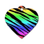 Rainbow Tiger Dog Tag Heart (Two Sides)