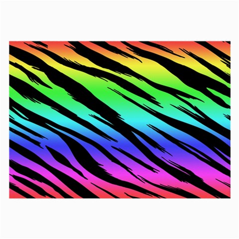 Rainbow Tiger Glasses Cloth (Large, Two Sides) from ArtsNow.com Front