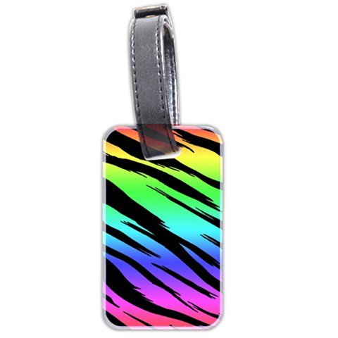 Rainbow Tiger Luggage Tag (two sides) from ArtsNow.com Front