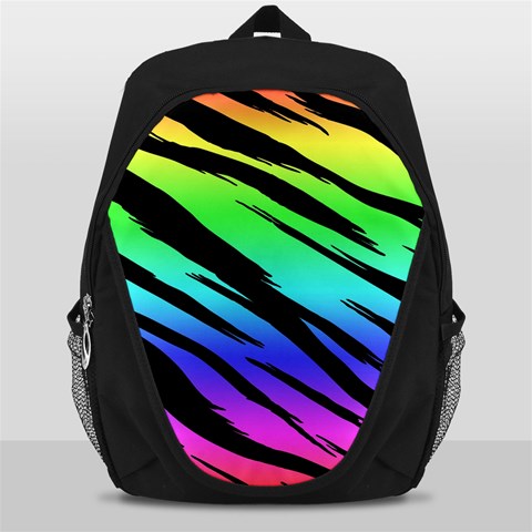 Rainbow Tiger Backpack Bag from ArtsNow.com Front
