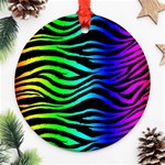 Rainbow Zebra Ornament (Round)